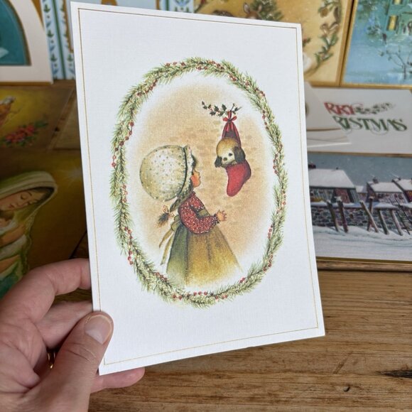 Lot 20 Vtg Christmas Cards UNUSED And Envelopes Famous Artists Studios READ - Picture 11 of 16